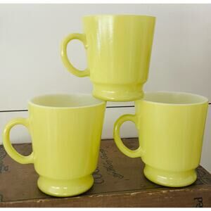 Vintage Hazel Atlas Chartreuse Cups (3)